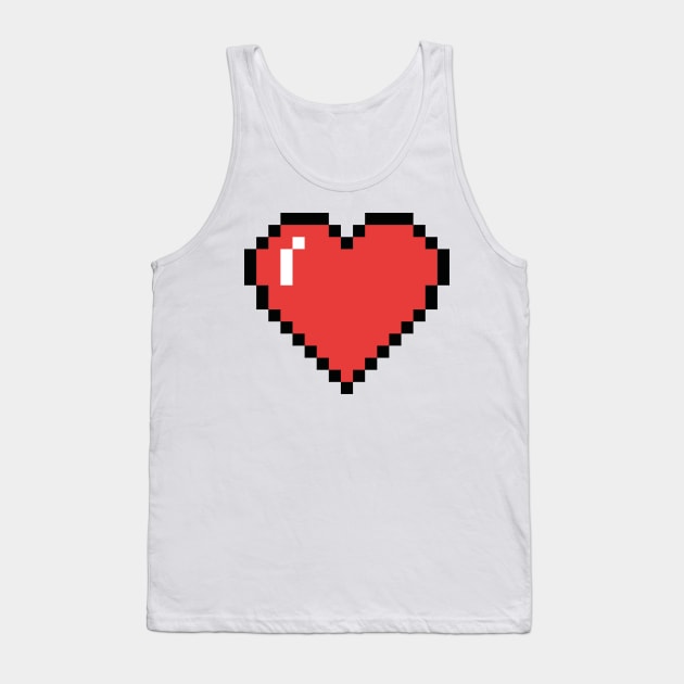 Pixel Heart Tank Top by RetroPixelWorld